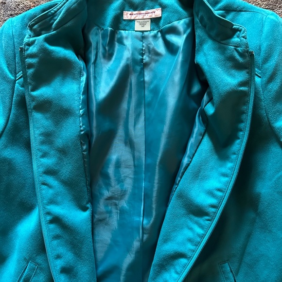 ALLISON DALEY PETITE JACKET LOOKS LIKE SUEDE 14 P PETITE TURQUOISE - Picture 6 of 6